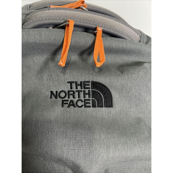 Men's The North Face Jester Flexvent Day Pack Backpack Laptop Bag Grey W/ Orange - Picture 2 of 16